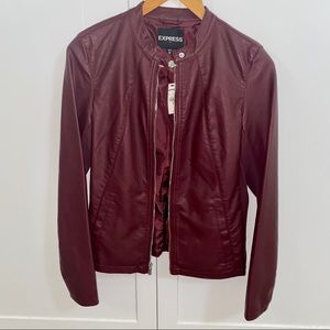 Faux Leather Express Moto Jacket